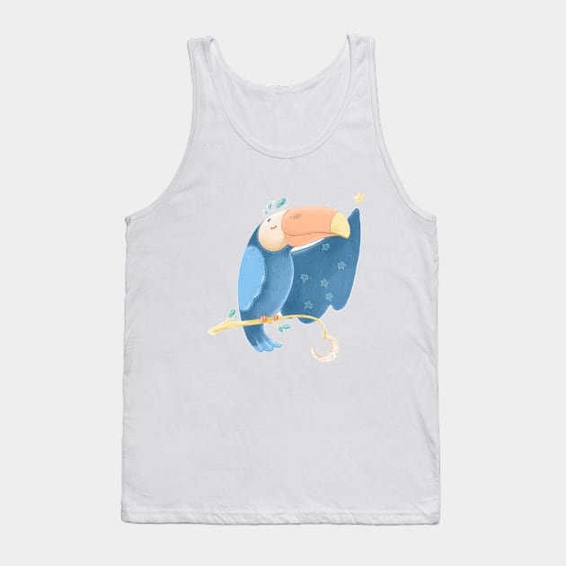 Toucan watercolor hand drawn Tank Top by Mako Design 